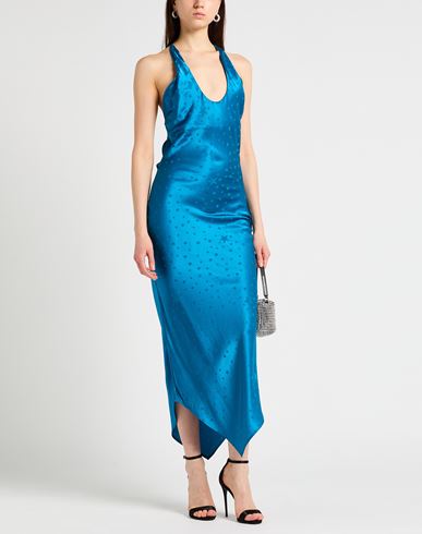 House Of Amen Woman Maxi dress Turquoise Size 6 Acetate, Viscose