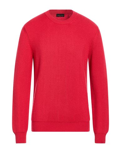 Man Sweater Tomato red Size 40 Merino Wool