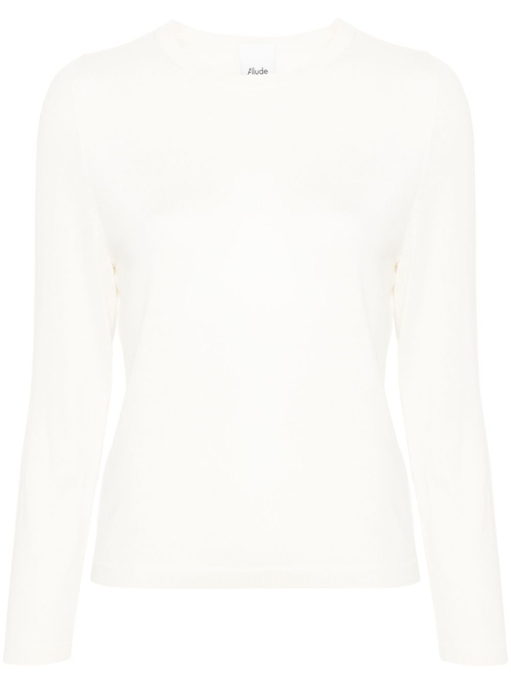 Fine-knit virgin wool jumper - Neutrals