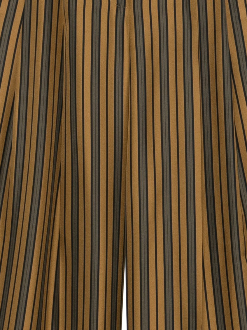 Alberto Biani - silk trousers wide leg striped tailoring