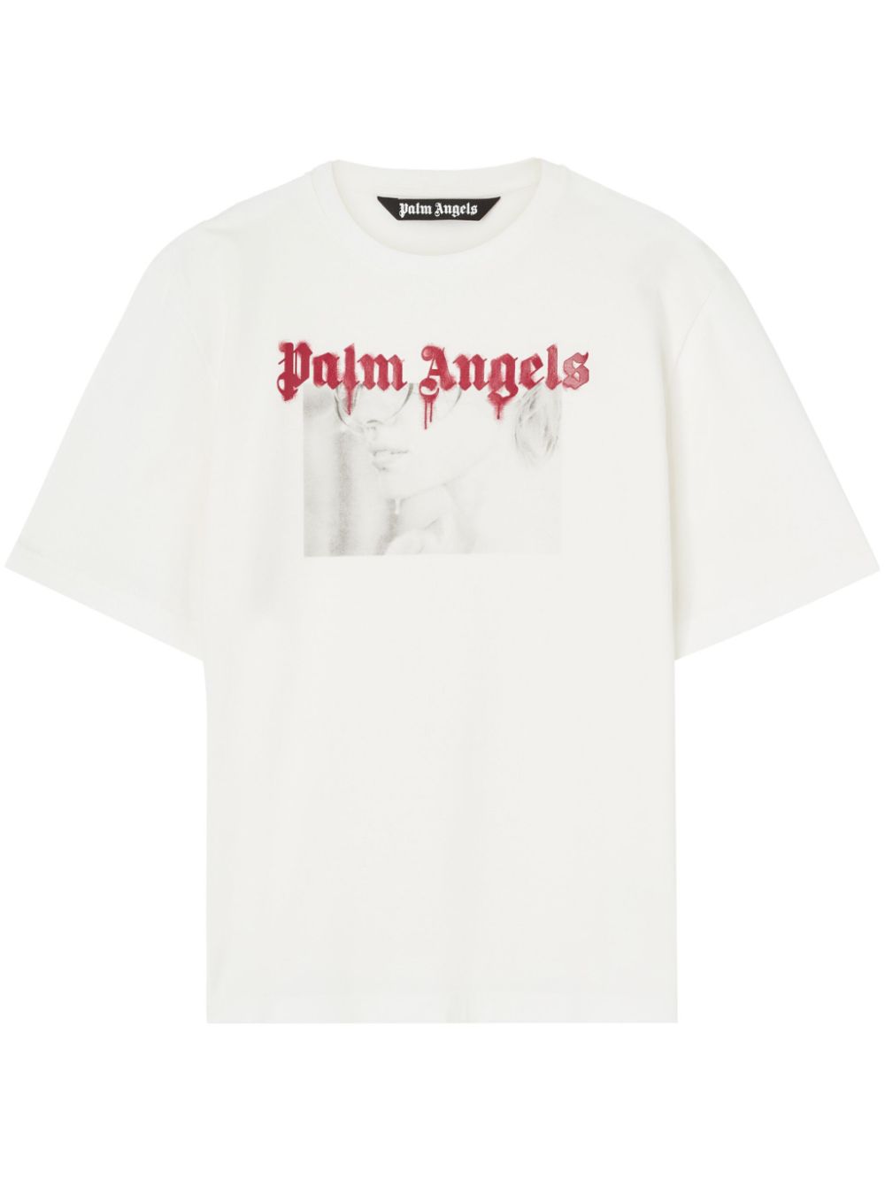Portrait Pencil cotton T-shirt - White