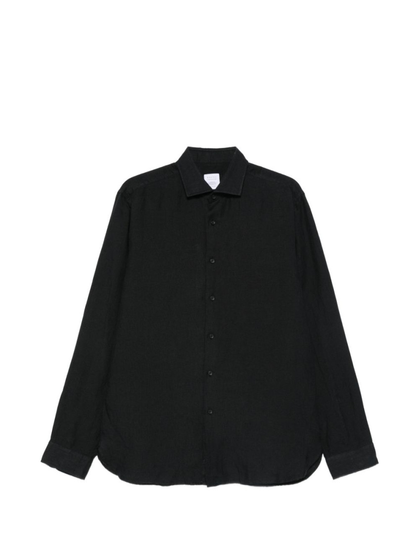 Black Cotton Regular Fit Shirt