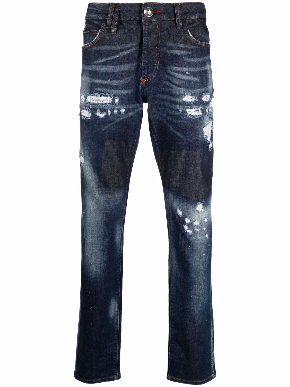 Super Straight bandana-print jeans - Blue
