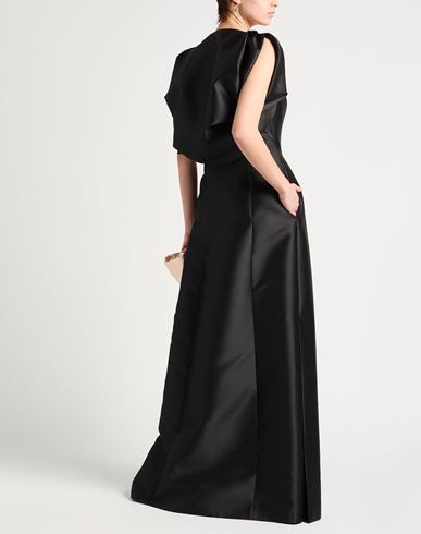 Woman Maxi dress Black Size 8 Polyester, Silk, Polyamide, Elastane