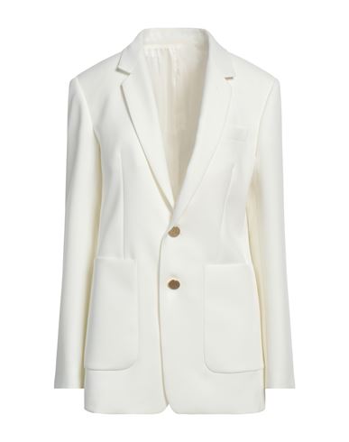 Woman Blazer White Size 8 Viscose