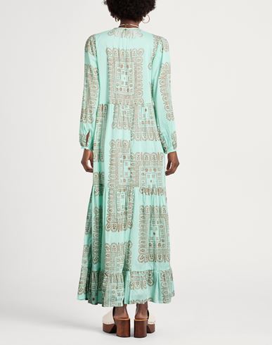 Woman Maxi dress Light green Size 10 Cotton
