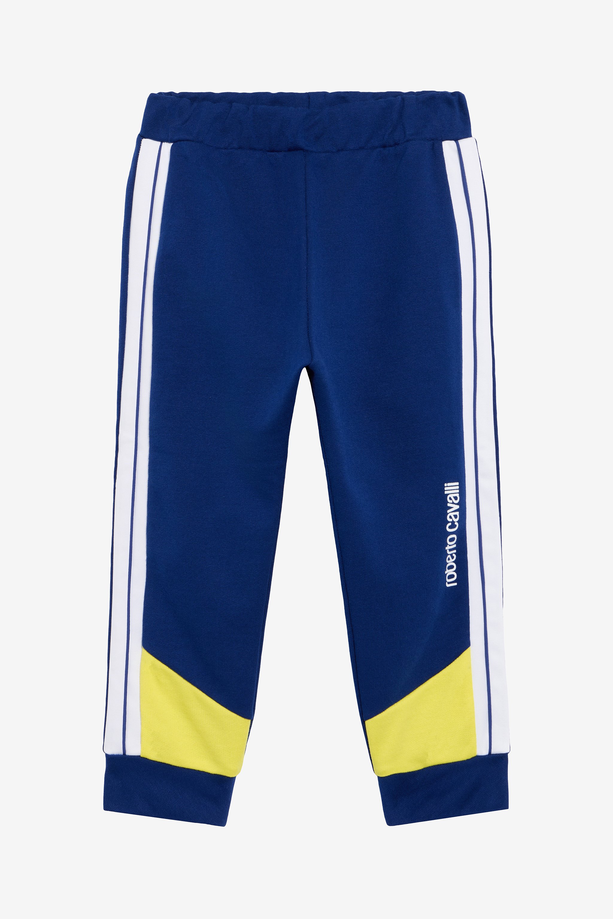 Blue Color-block Jogging Trousers