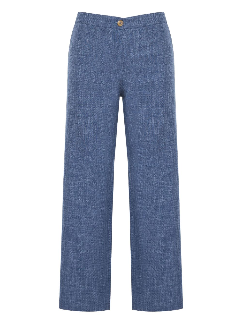 Button-fastening trousers - Blue