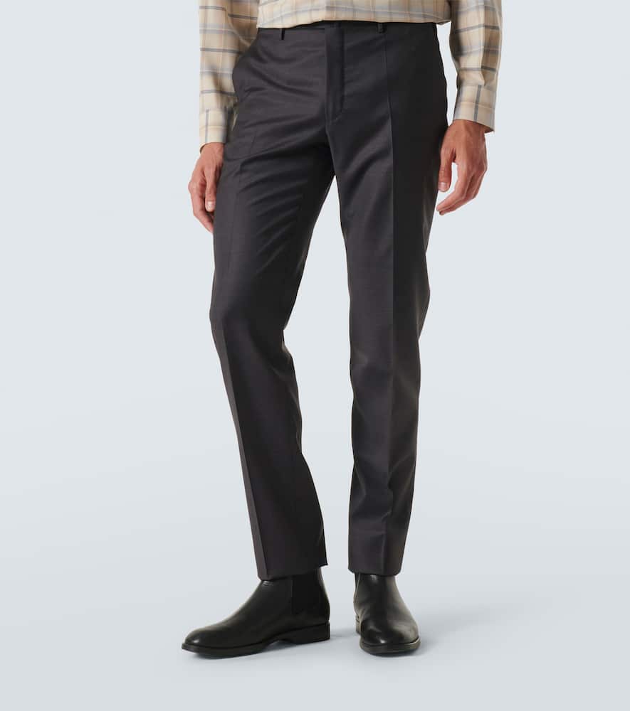Virgin wool tapered pants