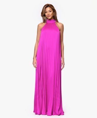 Womens Pleat Detail Ball Gown Dress