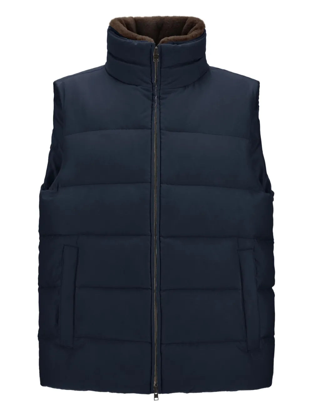 Quilted Padded Gilet — Navy