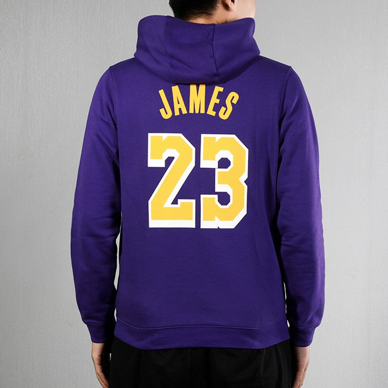 NBA lakers LeBron James Basketball Sports Fleece Lined Pullover Purple