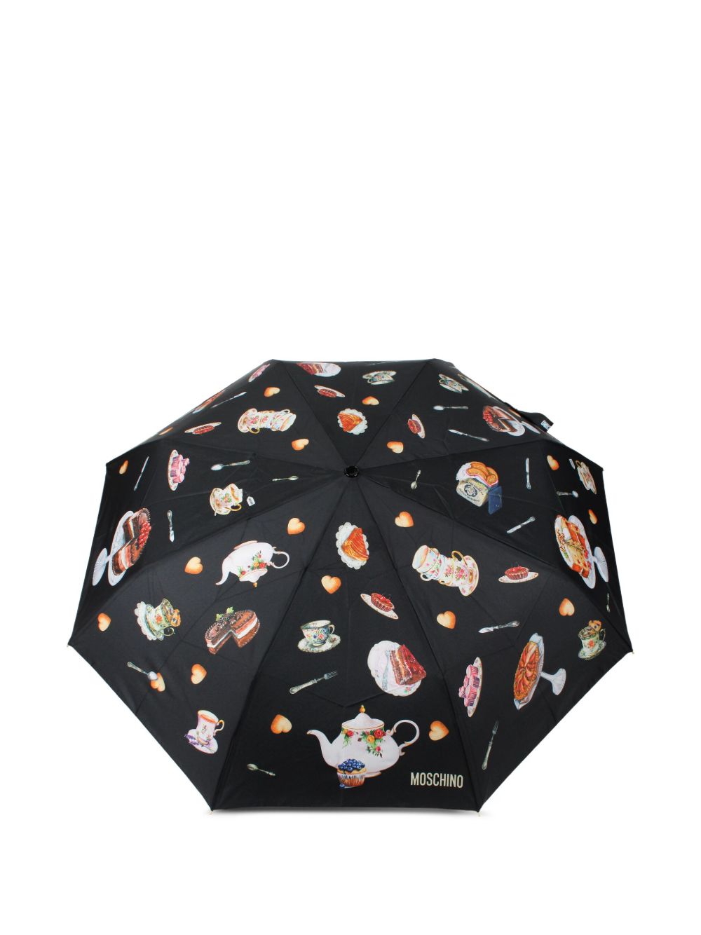 Moschino dessert-patterned umbrella - Black