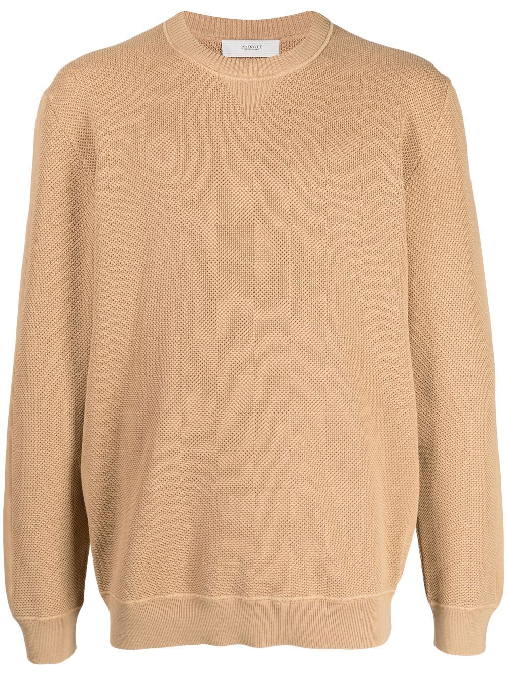Round neck cotton jumper - Green