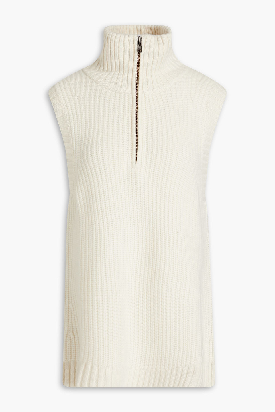 Naftan ribbed cashmere vest - White - S