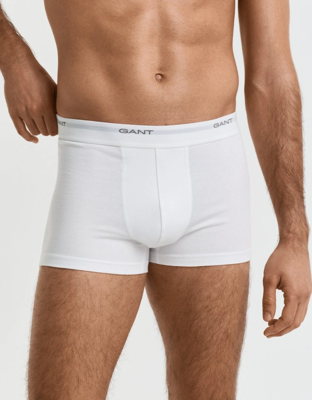 Men's GANT 3-Pack Mens Core Trunks with Logo Waistband - White - Size: 35/34/32