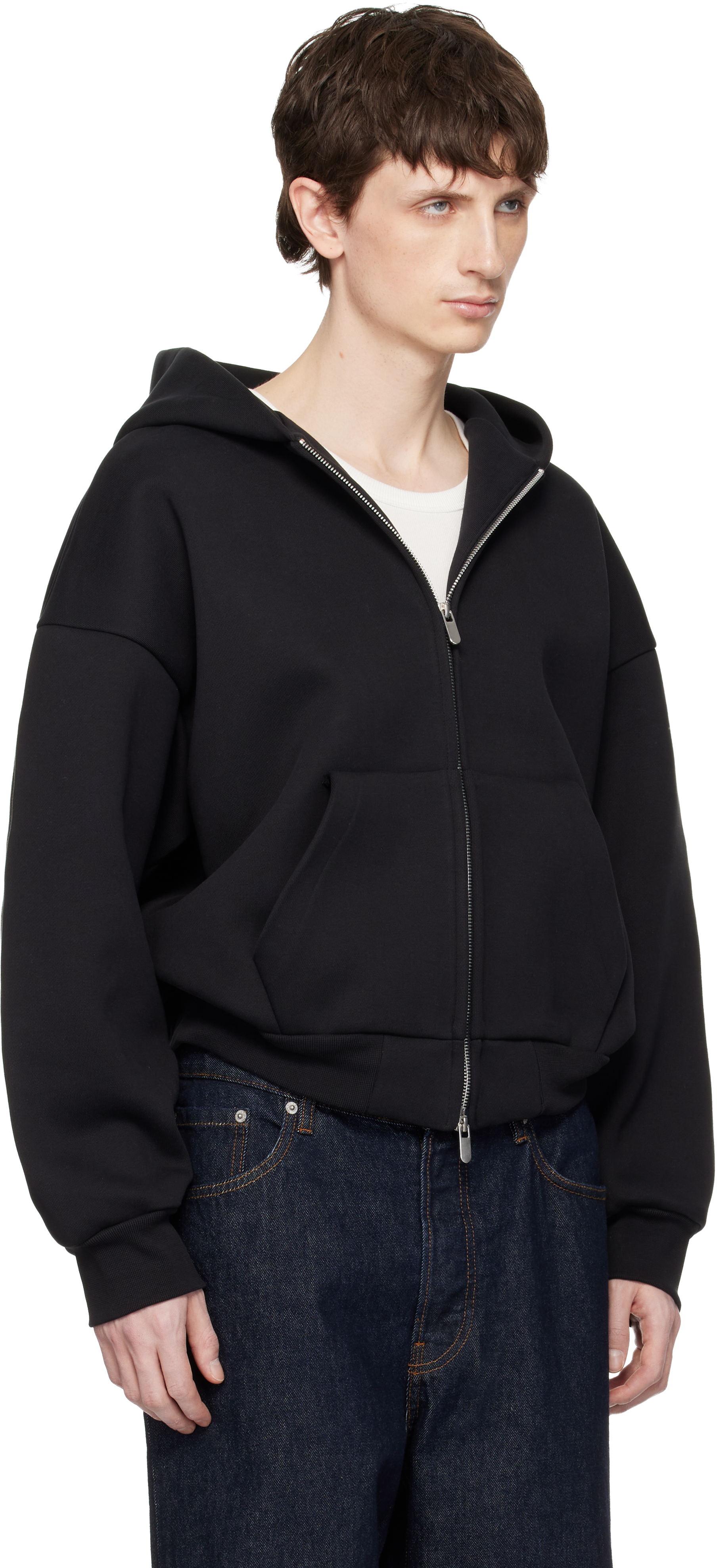 Black V2 Zipped Hoodie