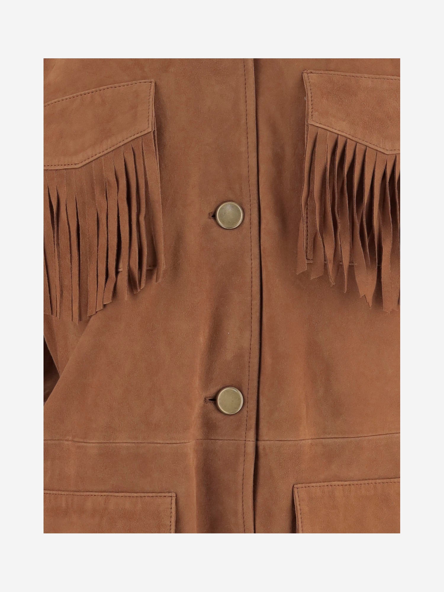 Ungewöhnliche Jacke aus Wildleder mit Fransen