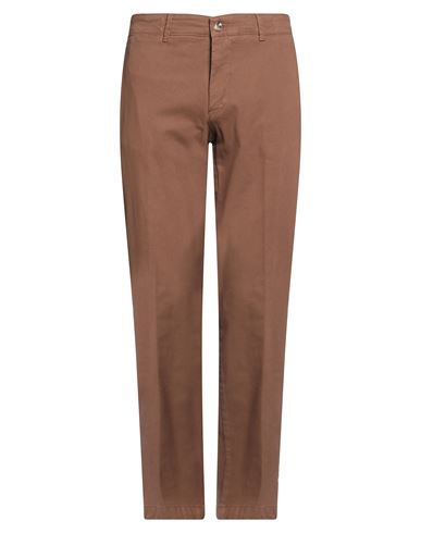 Man Pants Brown Size 30 Cotton, Elastane