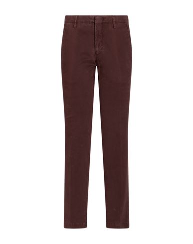 Man Pants Burgundy Size 31 Cotton, Elastane
