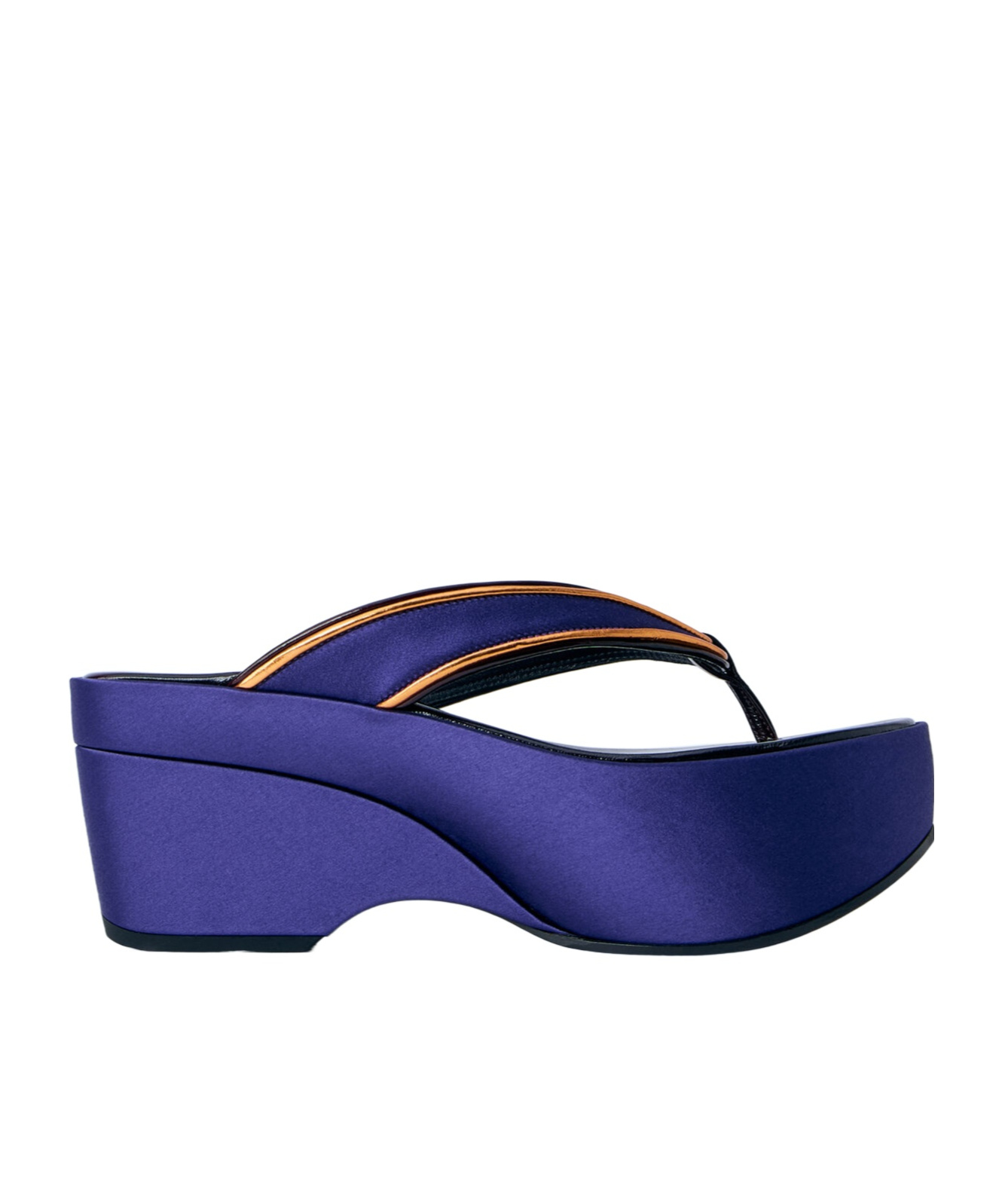 Satin Platform Thong Sandals