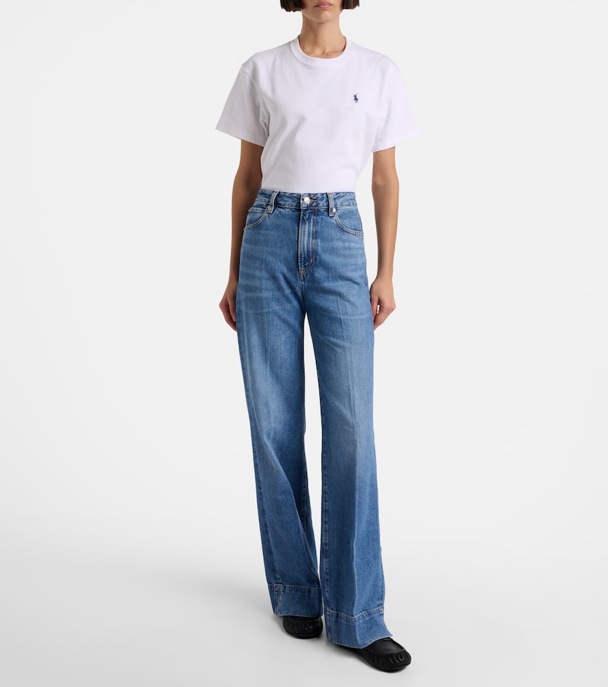 Slice high-rise flared jeans