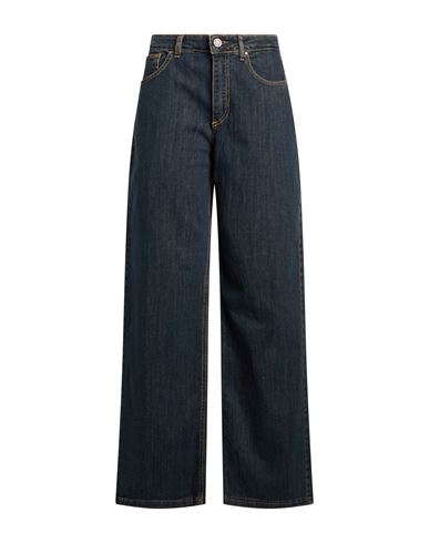Woman Jeans Blue Size 6 Cotton, Elastane
