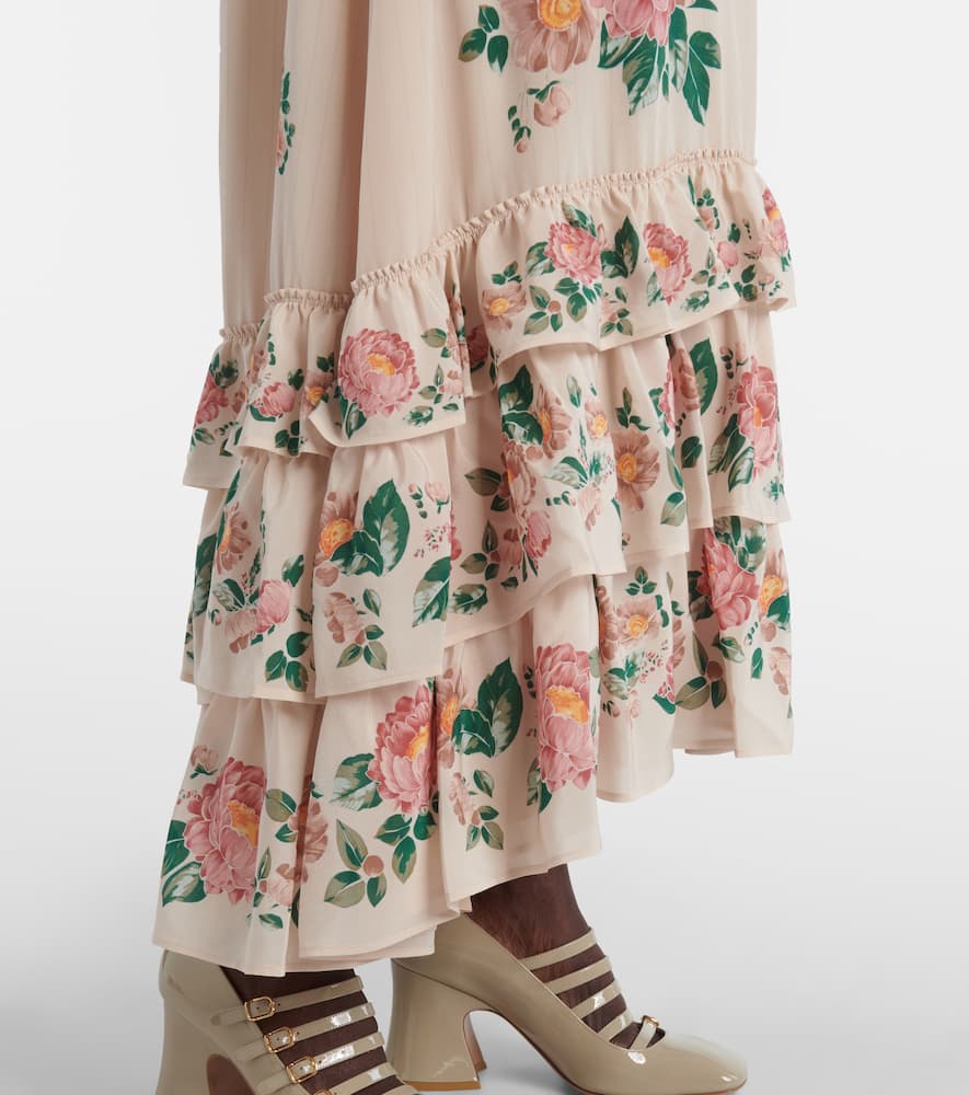 Chloé Floral silk crêpe de chine maxi dress