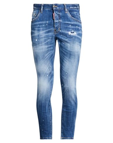 Man Jeans Blue Size 30 Cotton, Elastane