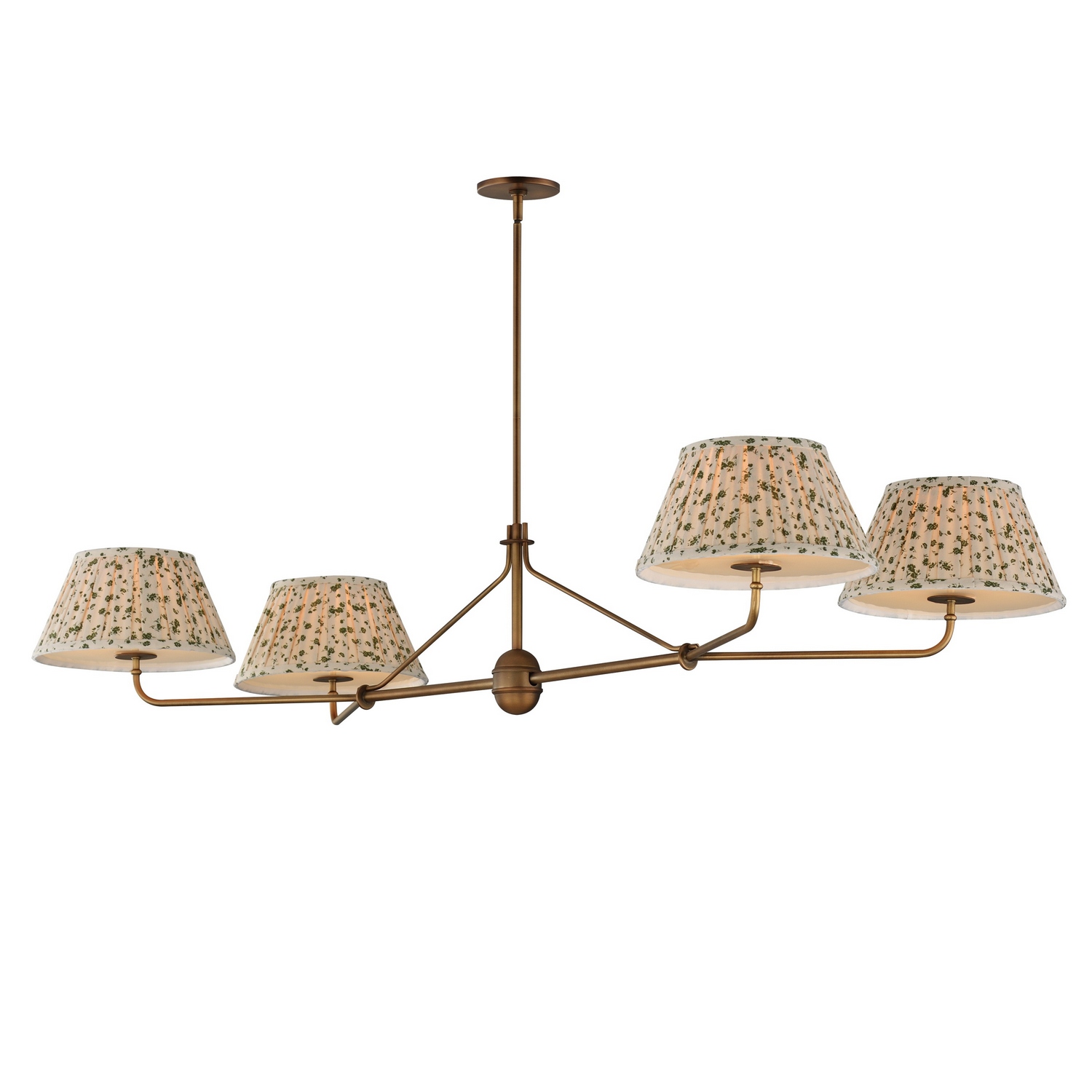 Weathered Brass Chandelier from the Dunbridge Collection