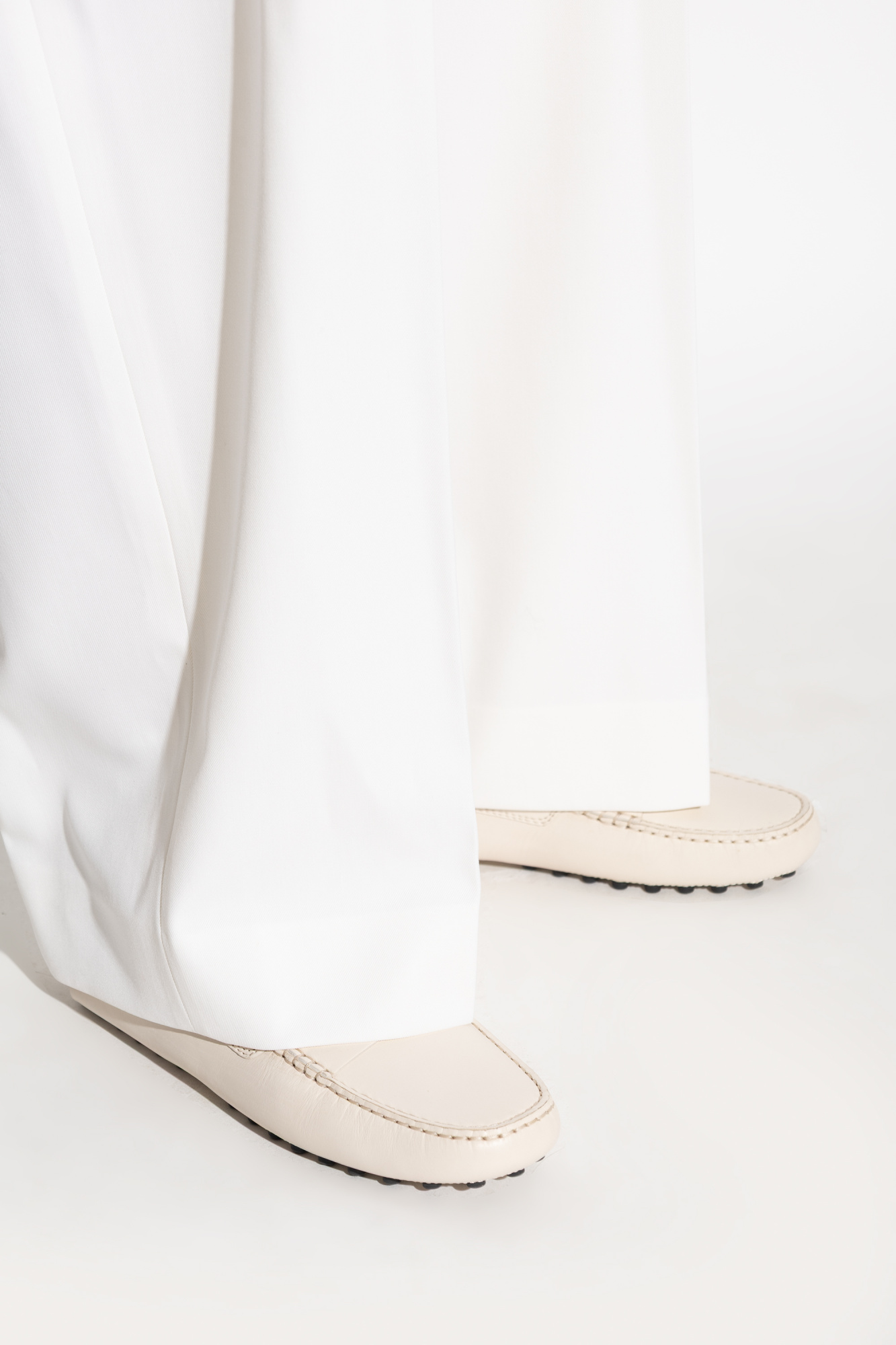 Leather Loafers, Women's, White