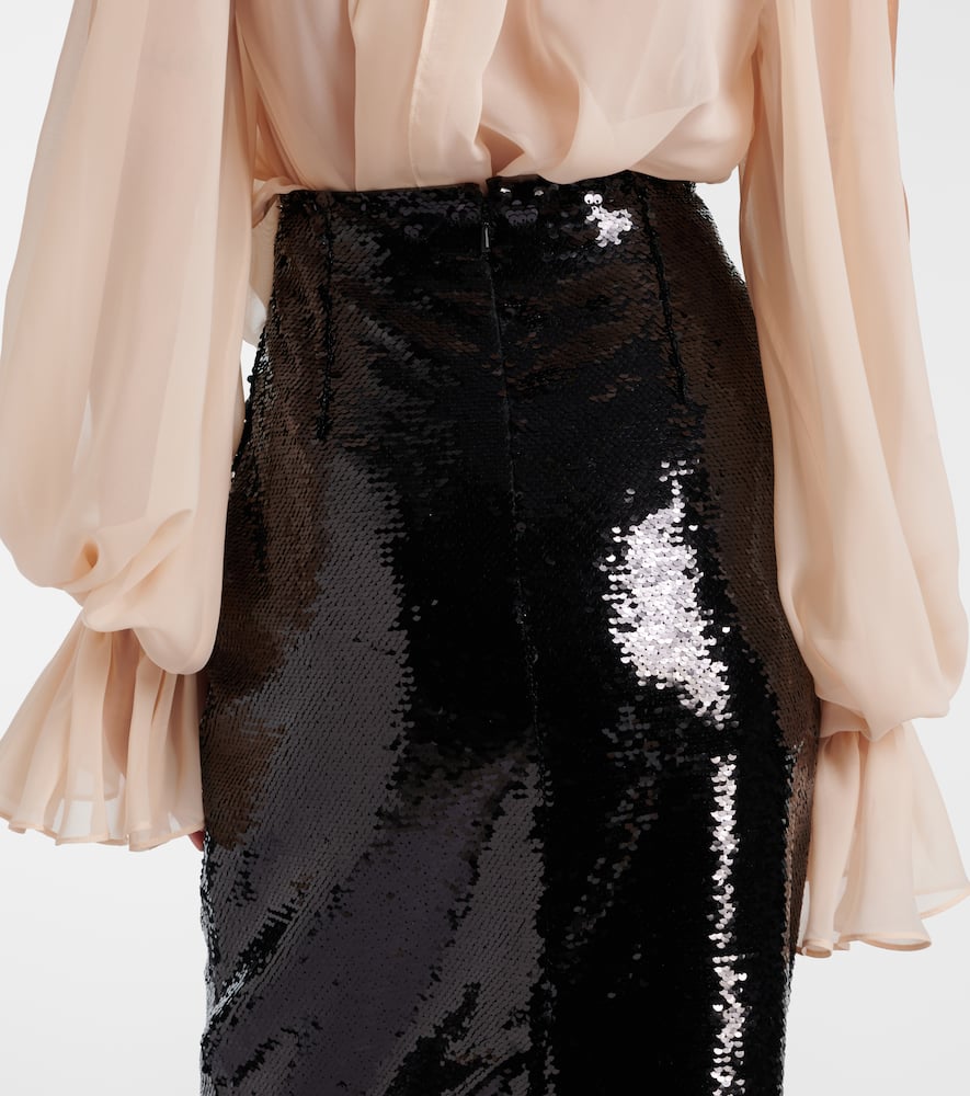 Sequined pencil skirt