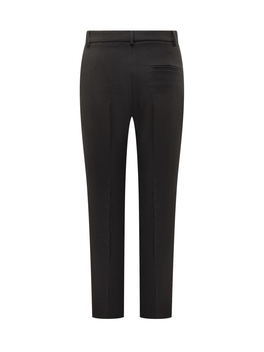Black Slim Flat Front Pants
