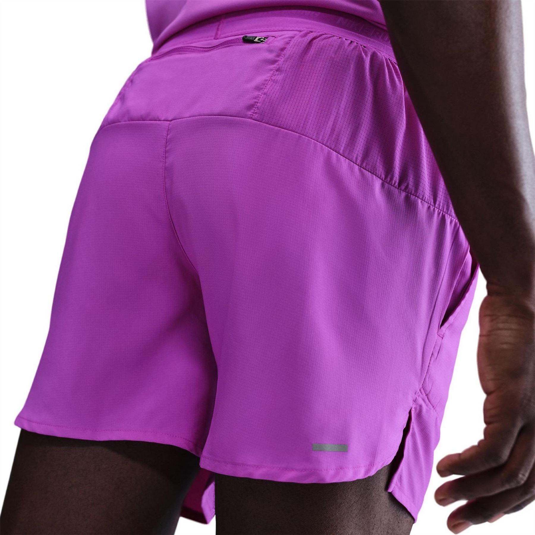 Nike Mens Dri FIT 5 Brief Lined Running Shorts in Vivid Purple - Sma