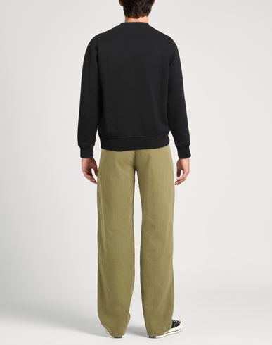 Man Sweatshirt Black Size L Cotton, Elastane