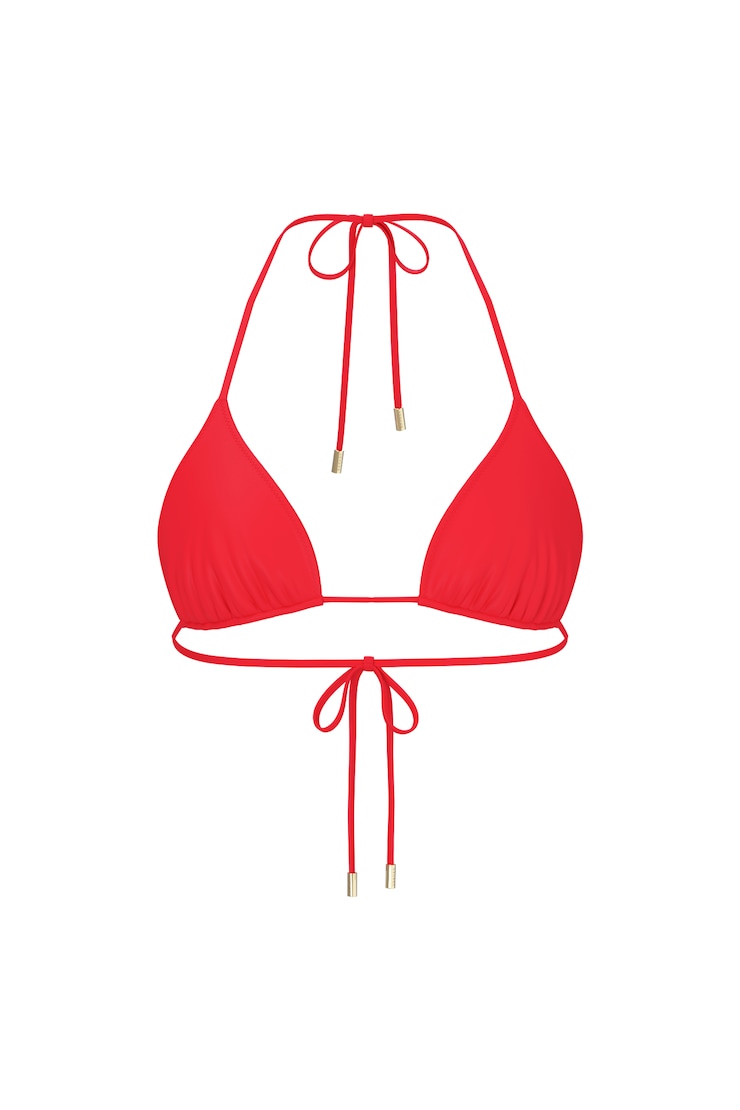 Slider Triangle Bikini Top - Red - Women Clothing