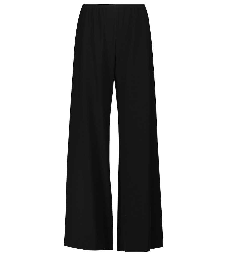 Gala high-rise wide-leg cady pants