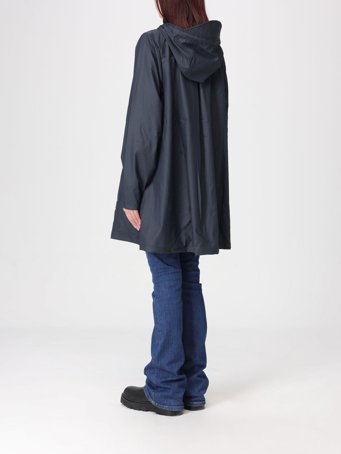 Button-up hooded parka - Black