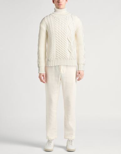 Man Turtleneck Cream Size S Virgin Wool
