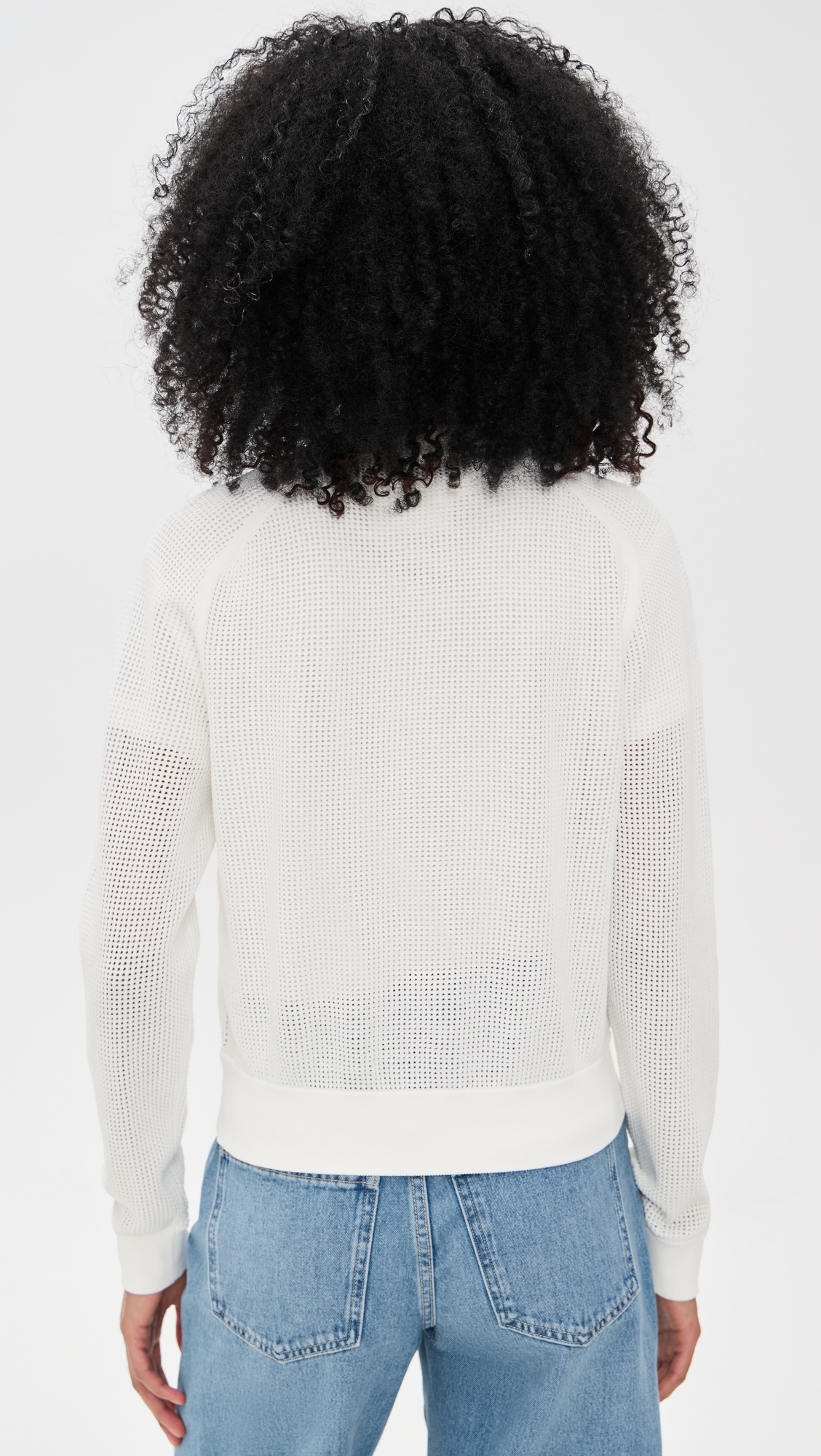 Theory Pointelle Bomber White P