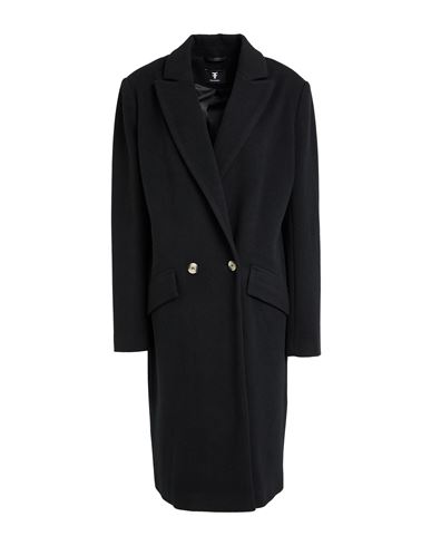 Collection Woman Coat Black Size XS Polyester, Rayon