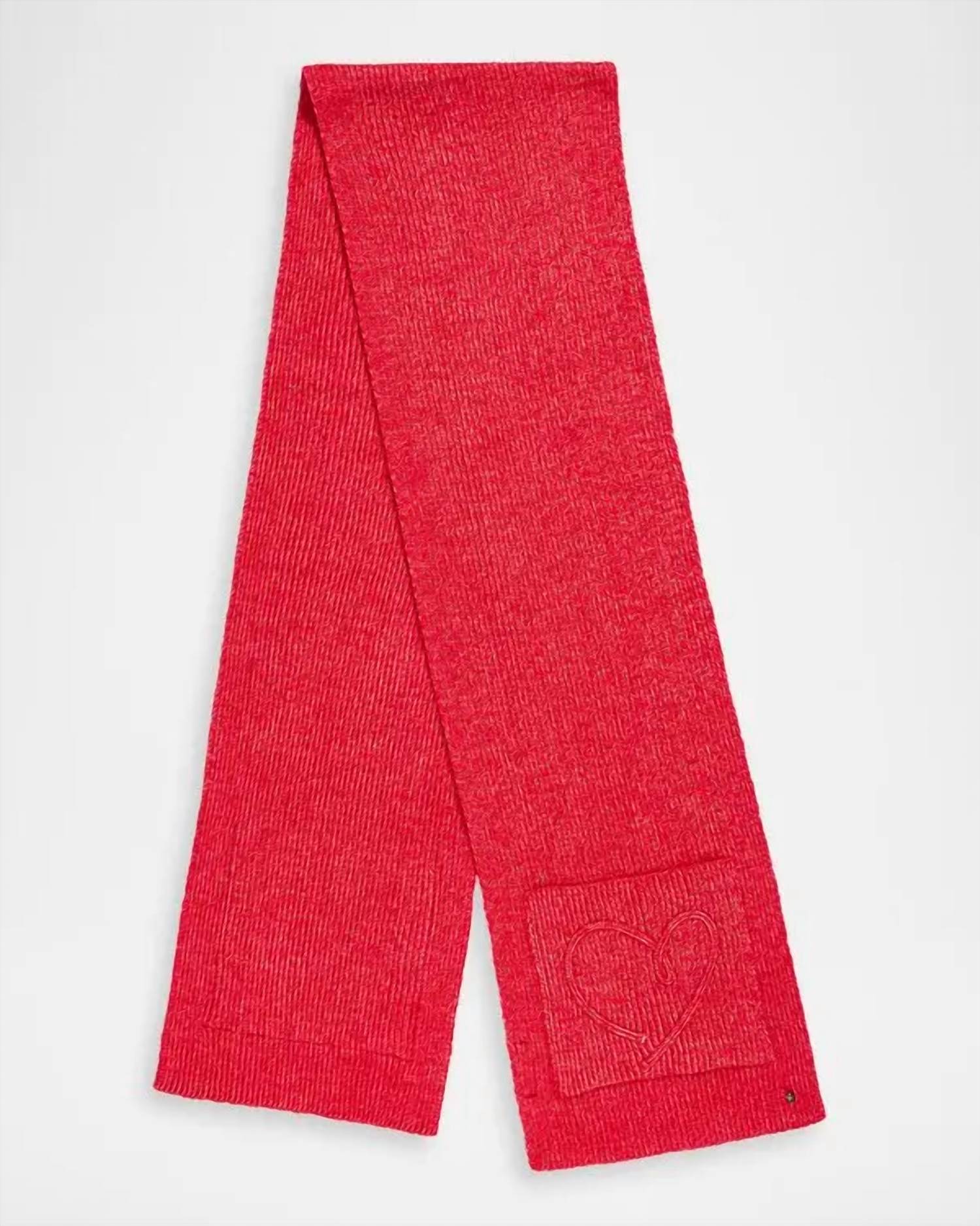 Women's Knit Embroidered Love Scarf