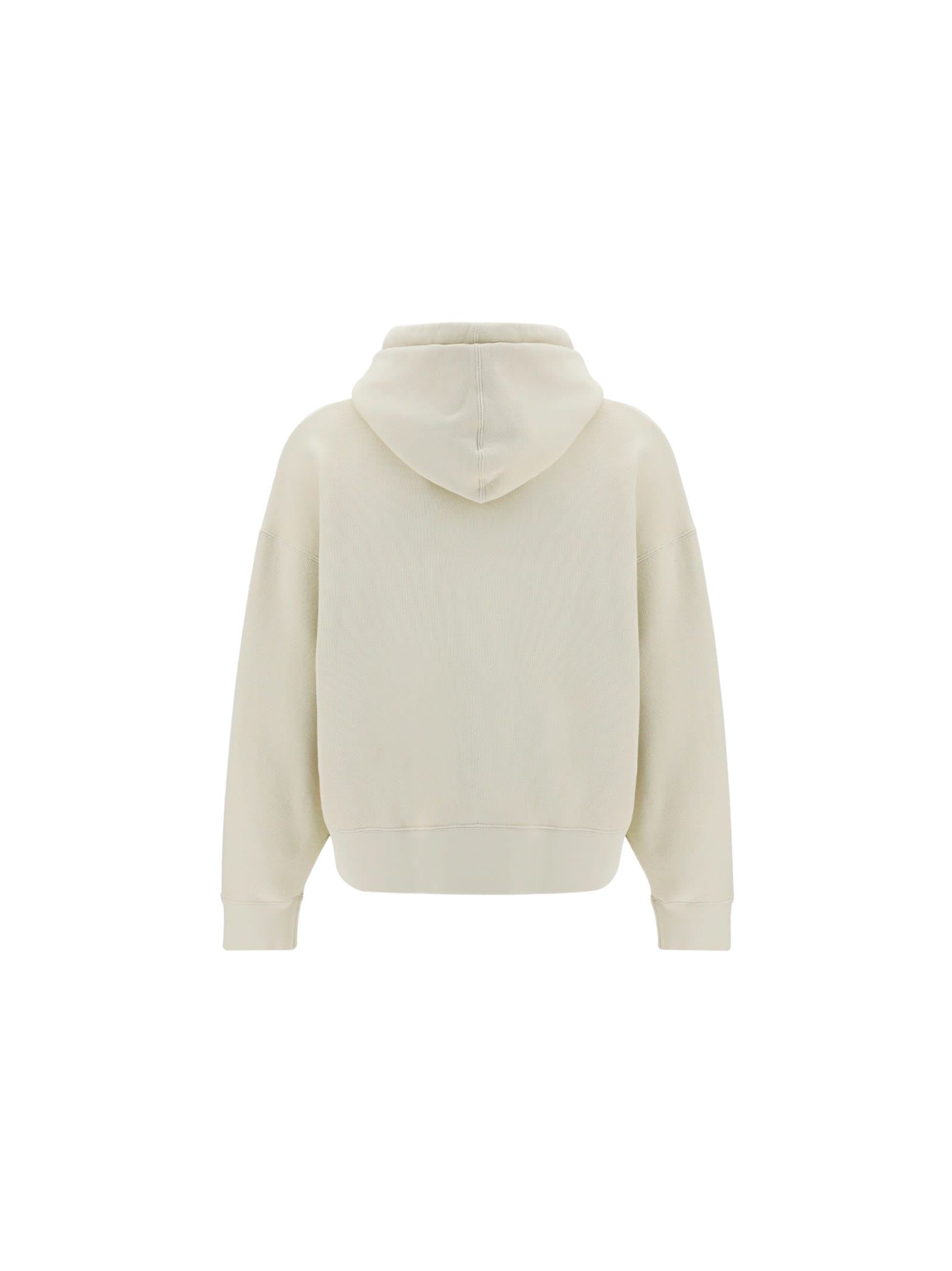 Logo-embroidered cotton hoodie - Neutrals