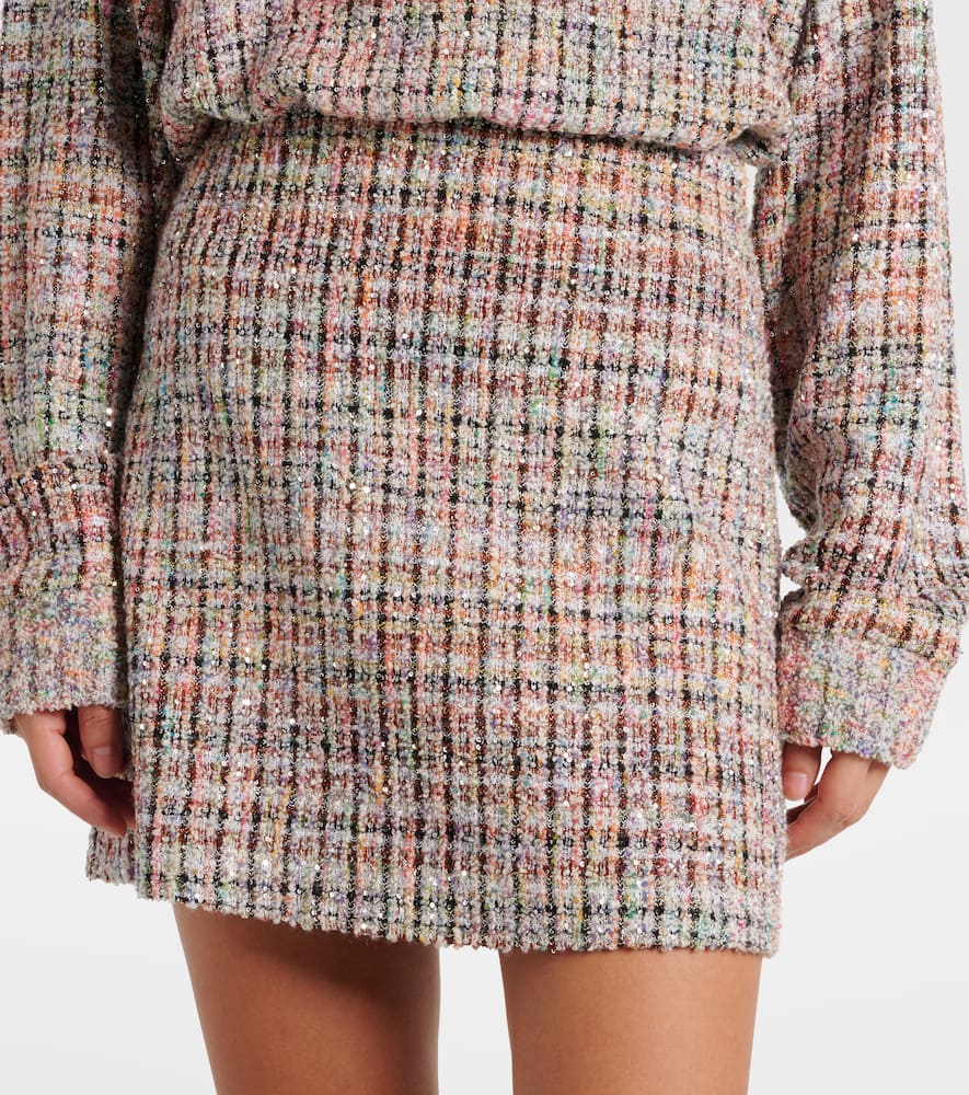Missoni Sequined checked bouclé minidress