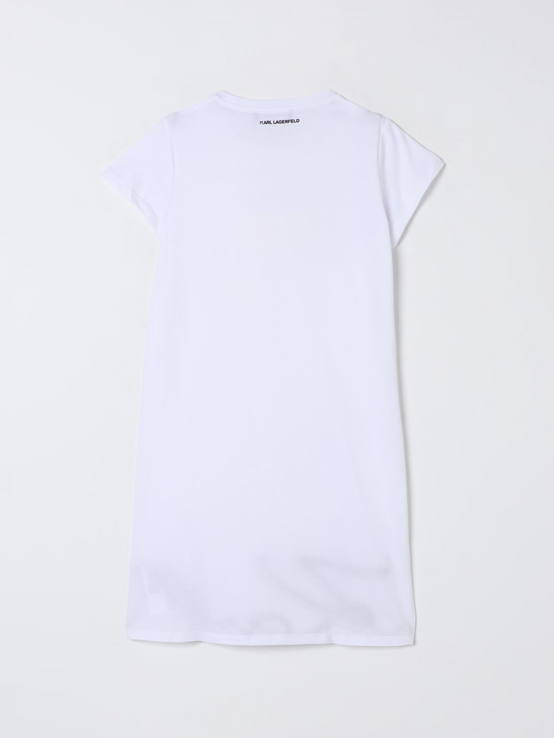 Logo-appliqué dress - White