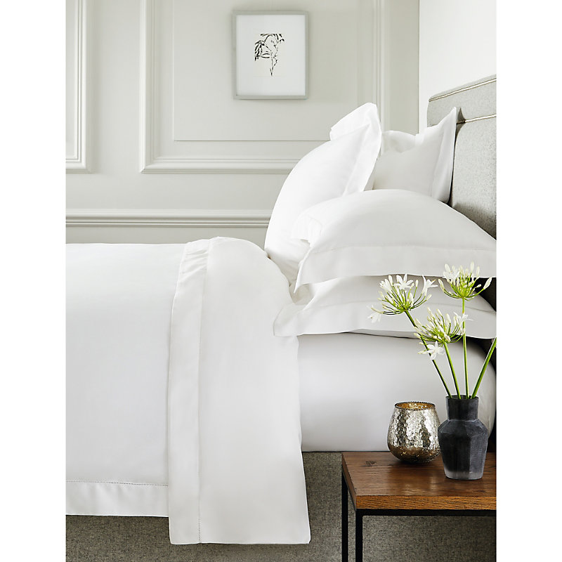 Chalk Connaught Cotton Silk Pillowcase 50x75cm Standard