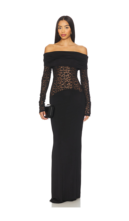 Lovers and Friends Heidi Gown in Black. XS. Also in L, M, S