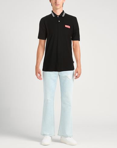 Man Polo shirt Black Size XL Cotton