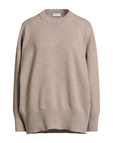 Woman Sweater Beige Size M Cashmere, Brass
