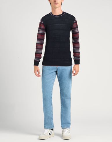 Man Sweater Midnight blue Size 38 Cotton